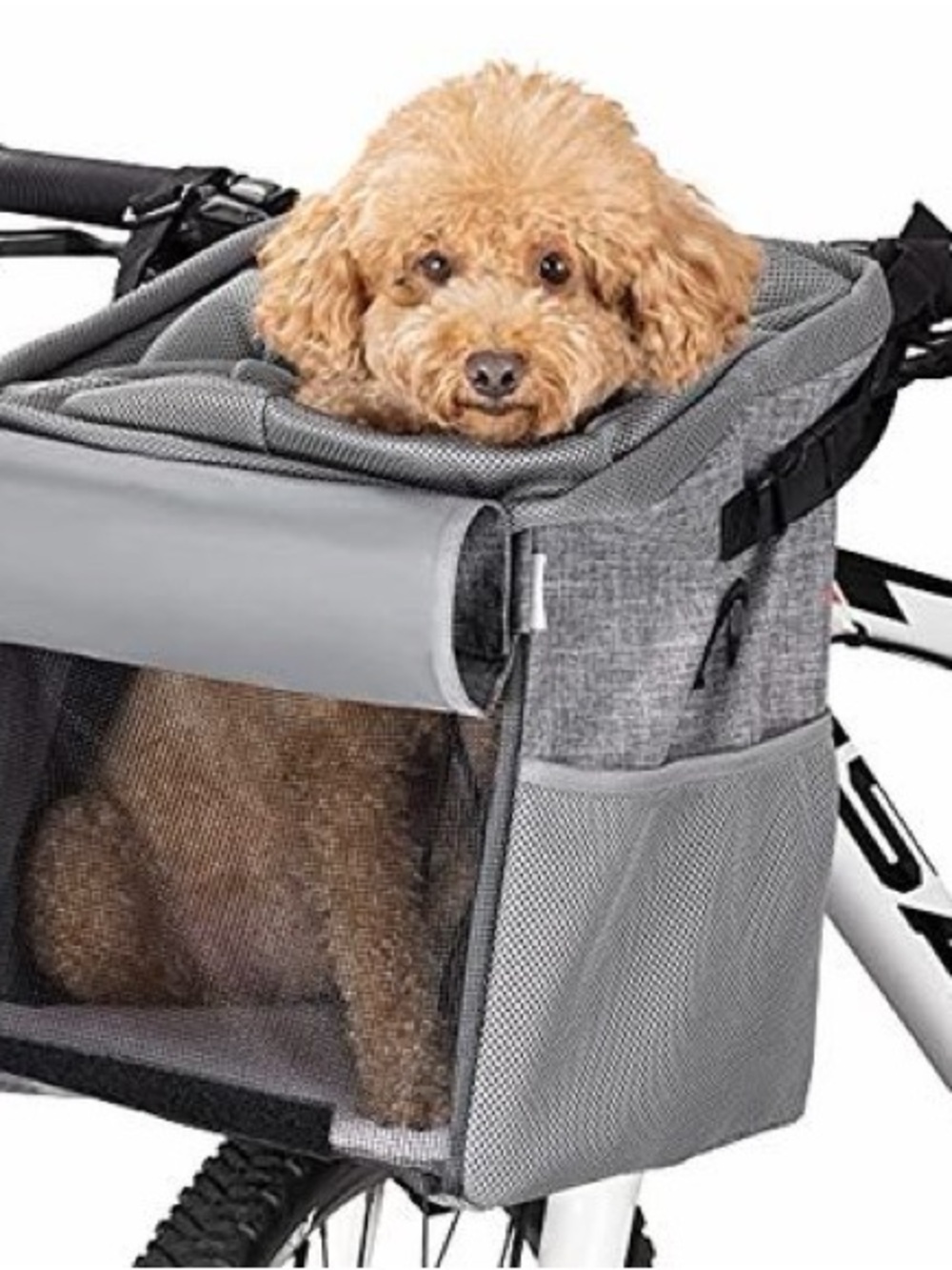 Pet Bicycle Carrier Bag for Dogs - Gray